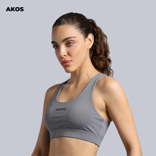Akos Active Padded Sports Bra – Grey