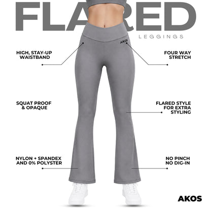 Akos Active Flared Leggings – Grey