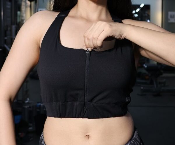 Front Zipper High-Impact Bra